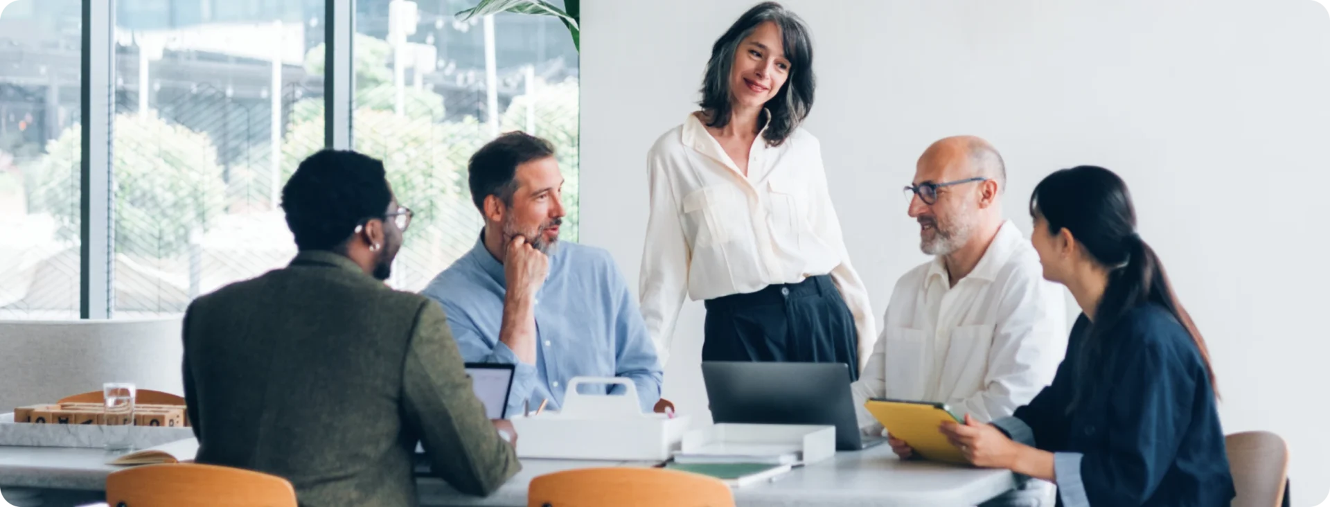 Business meeting with diverse team members